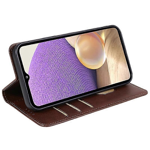 För Samsung Galaxy S22 5G Magnetisk Plånboksfodral Kalvtextur PU Läder Skal Multicolor Style G