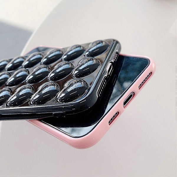 Til iPhone 15 Plus Telefon Cover 3D Kærlighedshjerte Blød TPU Stødsikker Bagside Multicolor Style C