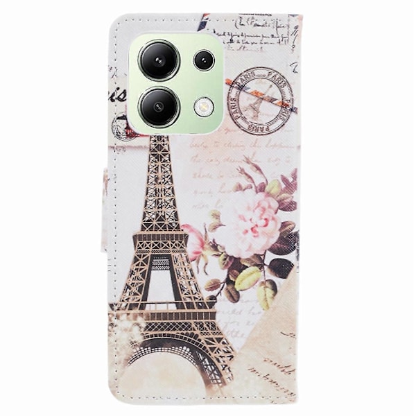 Xiaomi Redmi Note 13 4G Lompakkokotelo PU-nahkaa Kuvioitu Puhelinkotelo Ristikkäinen Tekstuuri Multicolor Tower