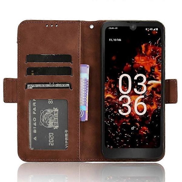 Orbic Fun+ 4G -kotelo, naarmuuntumaton PU-nahkainen puhelinlompakko folio flip -suojus Multicolor Style A