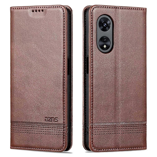 AZNS Læder Telefon Cover med Anti-ridse, Stand, Wallet og Magnetisk Flip til Oppo A58 5G/A58x 5G/A78 5G Multicolor Style F