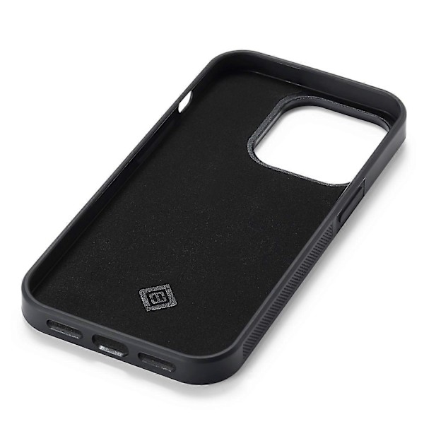 LC.IMEEKE För iPhone 15 Pro Kolfibertextur PU Läder+TPU+EVA Skydd Mobilskal