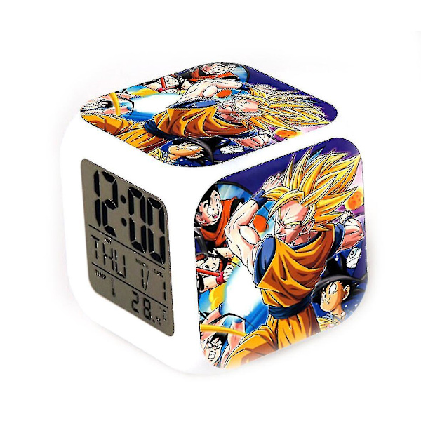 Qd- Saiyan Sun Goku Hehkuva Kuutio Herätyskello C Led 's
