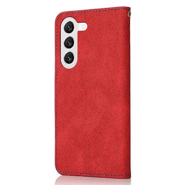 Til Samsung Galaxy A26 5G Cover Farvesplejsning Tegnebog Stativ Læder Telefonetui med Håndledsrem Multicolor Style E