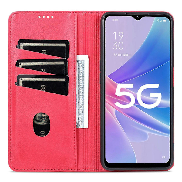 AZNS Læder Telefon Cover med Anti-ridse, Stand, Wallet og Magnetisk Flip til Oppo A58 5G/A58x 5G/A78 5G Multicolor Style E