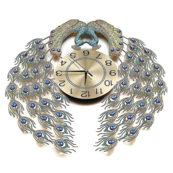 Heminredning Peacock Väggklocka Vardagsrumsklocka Modern konst