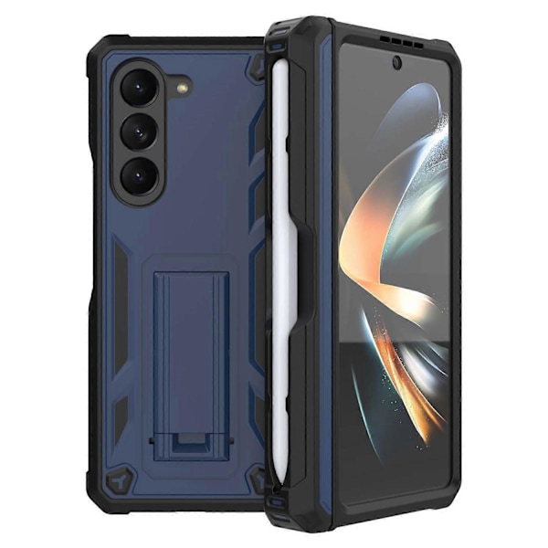 GW30 Telefonfodral med Ställ för Samsung Galaxy Z Fold5 5G Hårt PC Skyddsfodral med Pennhållare Multicolor Style D