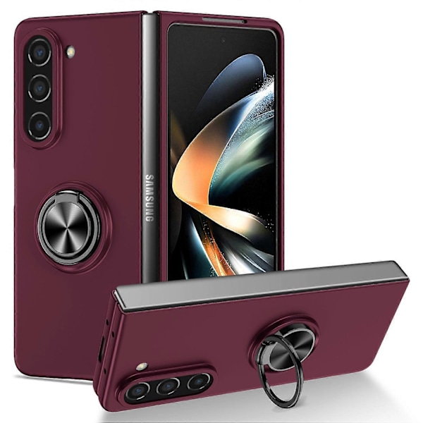 För Samsung Galaxy Z Fold5 5G Ring Kickstand Mobilskal Stöd Bilhållare Hårt PC Skyddande Skal Multicolor Style D