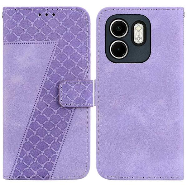 Til Infinix Hot 50i 4G/Smart 9 4G Stand Case 7-Formet Mønster Præget Læder Telefon Cover Multicolor Style B
