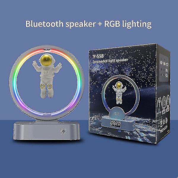 Klocka Bluetooth Högtalare Klocka Bord Gio Bord Klocka Sovrum Dekoration Bord Klocka Sovrum Gio Glödande väckarklocka A Gold