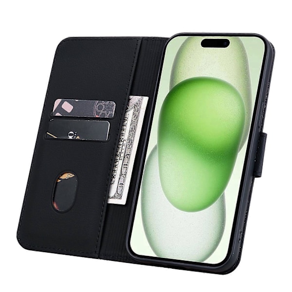 Til iPhone 15 Plus Cover Rhombus Prægning Business Læder Telefon Cover med Wallet Stand Multicolor Style D