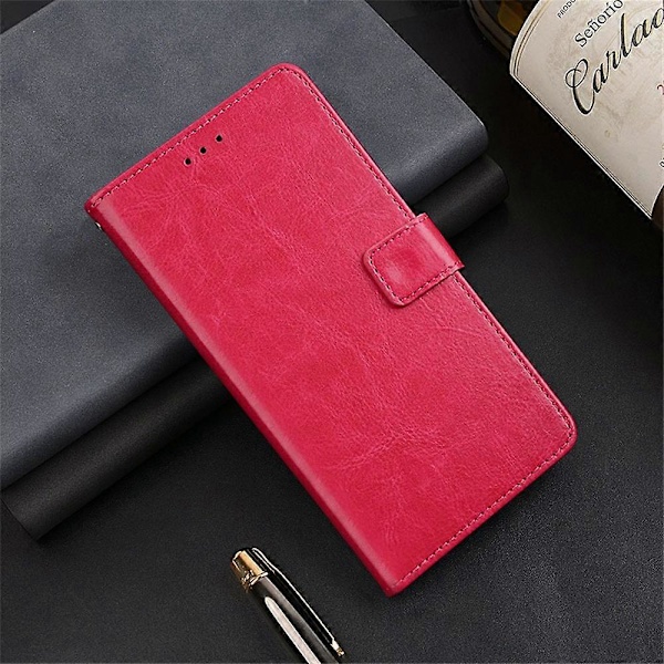 IDEWEI Læder Wallet Cover til Oppo Reno13 F 5G - Crazy Horse Tekstur Multicolor Rose
