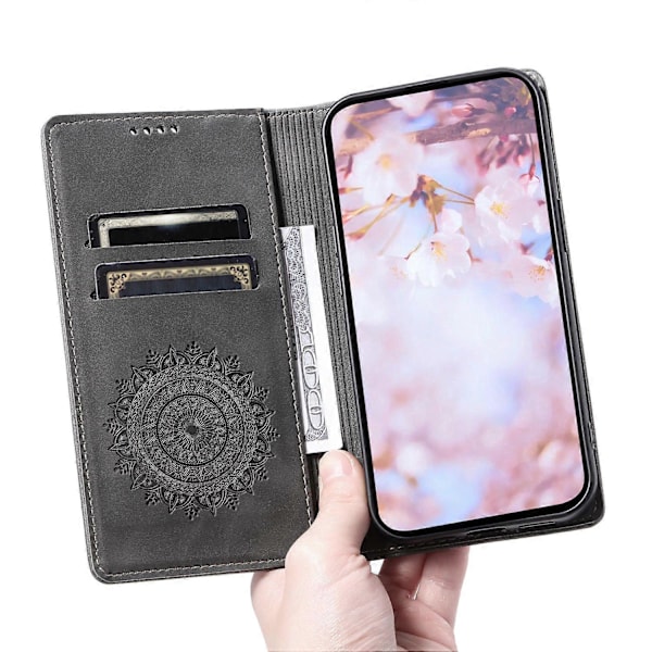Til Samsung Galaxy S24 Ultra Etui Magnetisk Auto Luk Læder Cover - Multicolor Grey