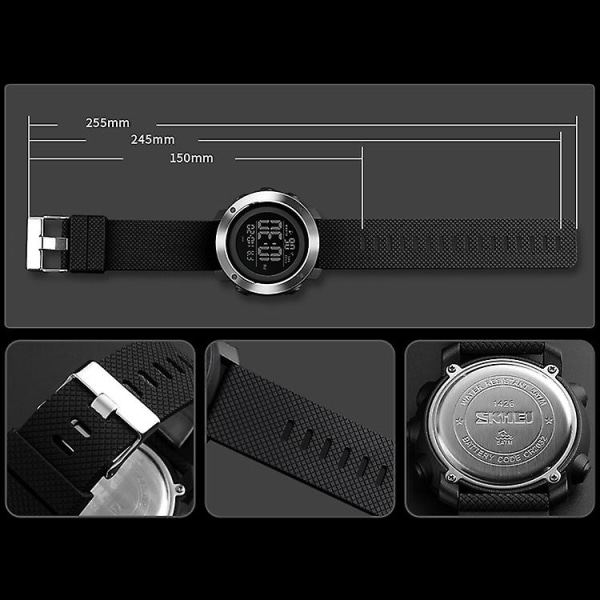 SKMEI 1426 utomhus vattentät elektronisk watch Black