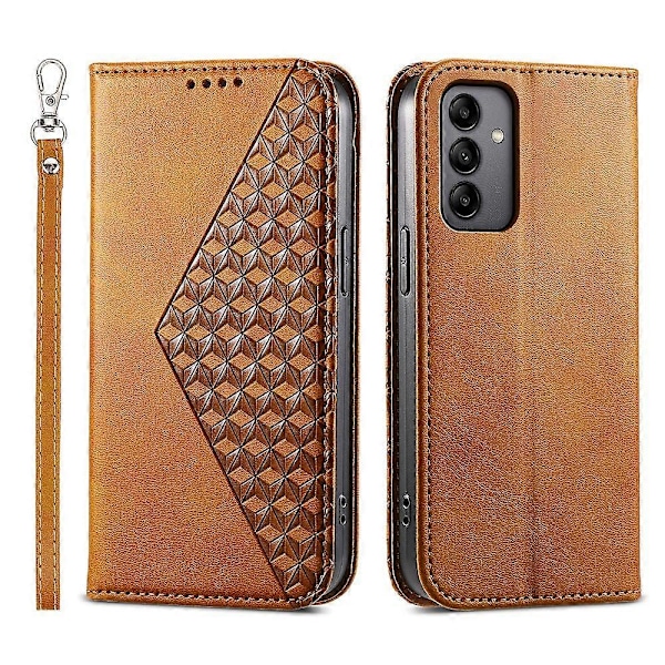 Til Samsung Galaxy A05s 4G Etui Præget Rombe Mønster Pung Stand Telefon Cover Multicolor Style C