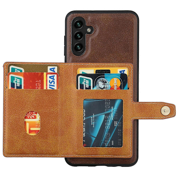 Til Samsung Galaxy S25 Cover Kalvetekstur Kortholder PU Læder + TPU Støtteben Telefon Cover Multicolor Style C