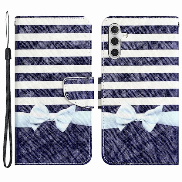 Magnetisk etui med mønstertryk og tegnebogsfunktion til Samsung Galaxy A25 5G Multicolor Bowknot