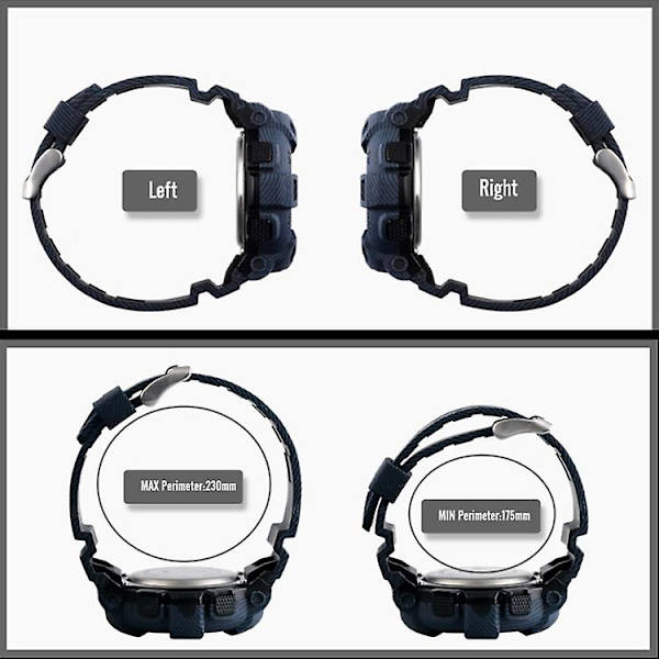 Skmei 1472 Outdoor Waterproof Luminous Sports Watch Dark Blue