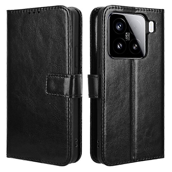 Til Xiaomi 15 Etui Crazy Horse Tekstur PU Læder Telefon Wallet Cover Multicolor Style A