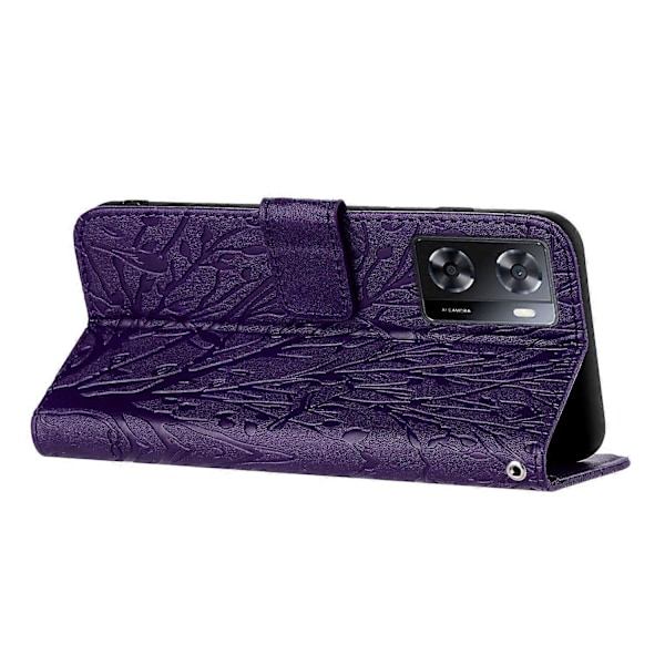 Til Oppo A57 4G Etui Ensfarvet Standpung Slankt Læder Telefoncover Multicolor Style C