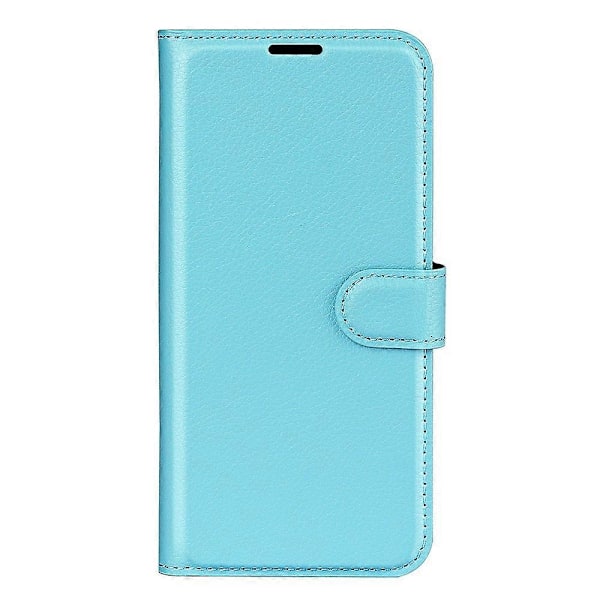 Til ZTE Blade V70 Etui Litchi Tekstur Stødsikkert Læder Wallet Telefon Cover - Grøn Multicolor Blue