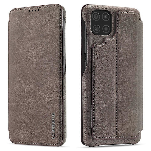 LC.IMEEKE Fullständigt Skydd Retro Stil Läder Telefonfodral med Korthållare för Samsung Galaxy