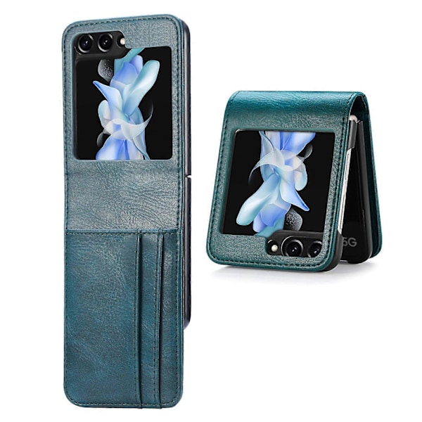 Plånboksfodral för Samsung Galaxy Z Flip5 5G Anti-Drop PU Läder PC Telefonskal Multicolor Style B