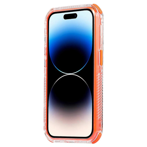 iPhone 16 Pro -kuori 3-in-1 pudotuksenkestävä PC+TPU puhelinkuori - Vihreä Multicolor Orange