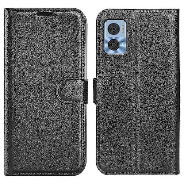 Til Motorola Moto E22 4G Mobiltelefon Cover Wallet Stand PU Læder Folio Flip Telefon Etui Multicolor Style A