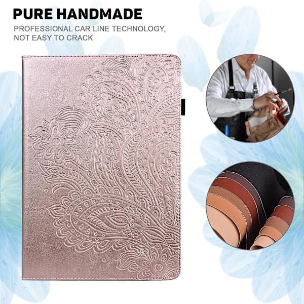 Pu- case för Samsung Galaxy Tab A9+, cover för surfplatta Rose Gold