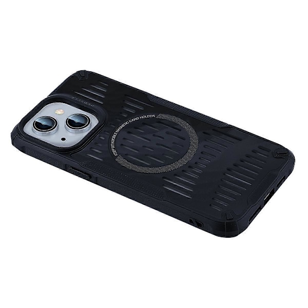 For iPhone 14 Deksel Varmeavledning Hul Magnetisk TPU+PC Telefondeksel Kompatibelt med Magsafe Multicolor Style B