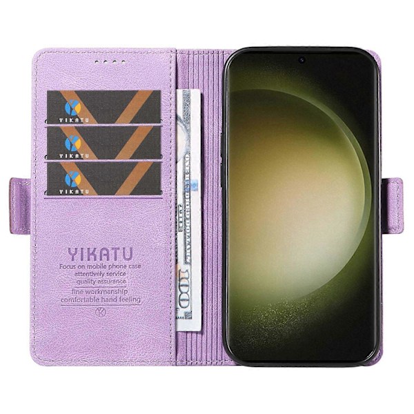 YIKATU YK-005 Telefonpung Etui til Samsung Galaxy S23 Ultra med Hudvenligt Læder og Støttefunktion Multicolor Style B