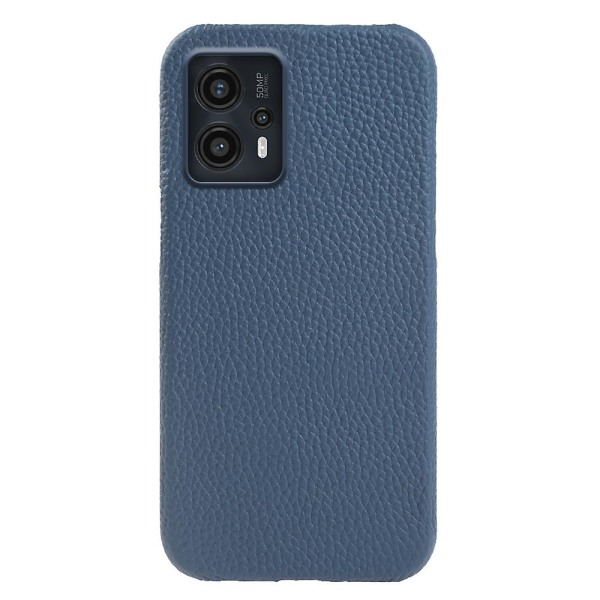 Cover till Motorola Moto G13 4g, Litchi Texture Äkta koläder+pc Magnetisk phone case Blue