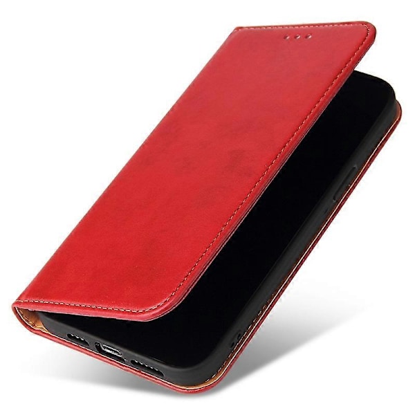 FIERRE SHANN Fodral för iPhone 15 Pro Magnetisk Självstängande PU Läder Telefonskal Multicolor Style B
