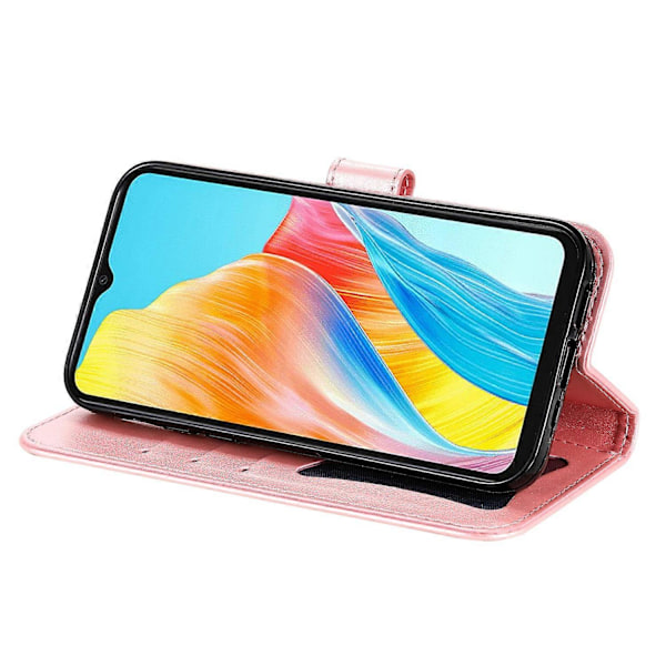 Til Oppo A38 4G Etui Slankt Anti-drop Pung Stativ PU Læder Cover Multicolor Style E