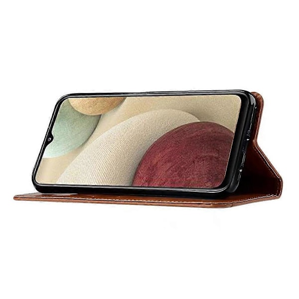 Automaattisesti imeytyvä lompakkoteline nahkakotelo Samsung Galaxy A22 4G:lle (EU-versio)
