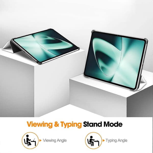 Tablet-etui med mønstertryk til OnePlus Pad PU Læder Tri-fold Stand Tablet Cover Multicolor Style D