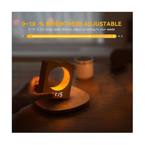 Digital LED Alarm C Av Med 3 Larminställningar Temperatur Dete