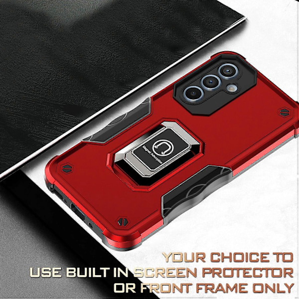 For Samsung Galaxy A54 5G Ringholder Støtteben Telefondeksel PC+TPU Beskyttende Telefon Cover Multicolor Style H