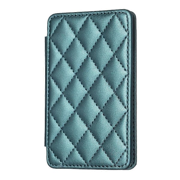 BFK05 3D Rhombus -muotoiltu itseliimautuva puhelimen takakorttiteline PU-nahkainen korttilaukku- Multicolor Green