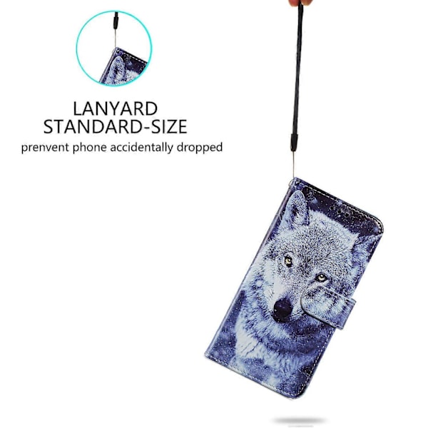 Fodral för Oppo A38 4G Mönstertryckt PU Läder Ställ Plånbok Telefonskydd Multicolor Style F