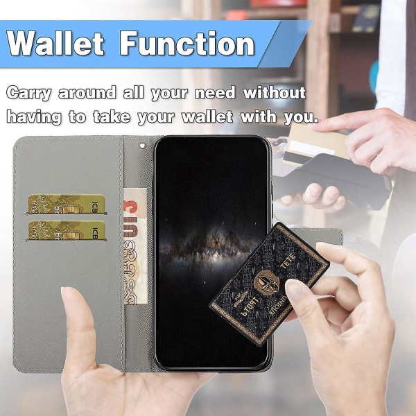 Case för Iphone 12 Mini Cover Magnetic Wallet Flip Case mönster - Butterfly