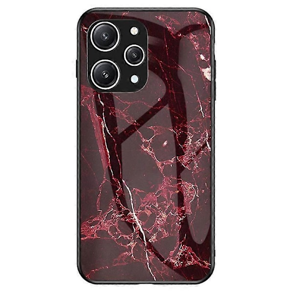 Iskunkestävä hybridikuori Xiaomi Redmi 12 4G -puhelimelle, karkaistu lasi + PC + TPU, marmorikuvioinen puhelinkuori Multicolor Style C