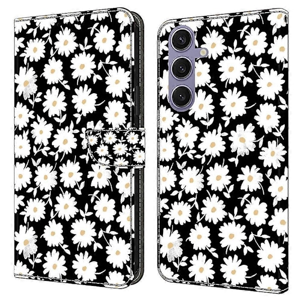 Til Samsung Galaxy S25 Etui Magnetisk Lås 3D Mønster Læder Wallet Telefon Cover Multicolor Style L