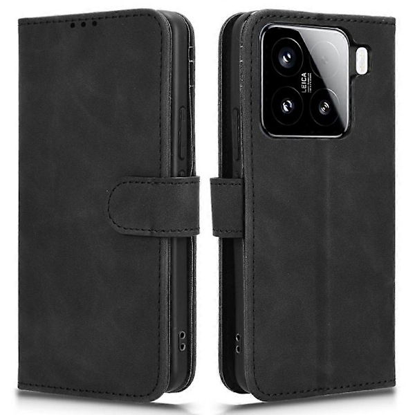 Læderetui til Xiaomi 15 Pro, hudvenlig, anti-drop, pung, flip telefoncover Multicolor Style A