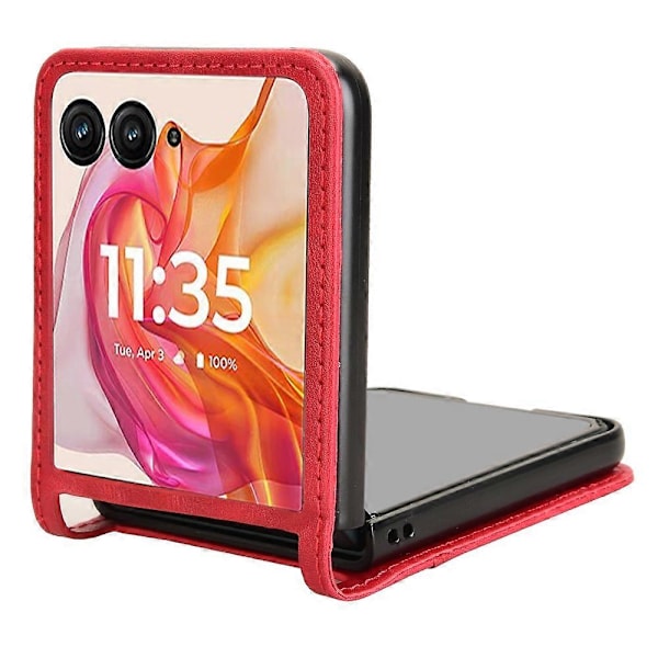 Motorola Razr 50 Ultra 5G/Razr+ 2024 5G -puhelimen suojakotelo korttipidikkeellä, retro nahka+PC-puhelinkuori Multicolor Style B