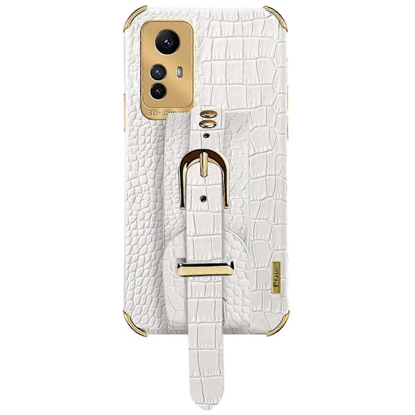 Xiaomi Redmi Note 12S 4G Sähköpinnoitettu Puhelinkuori Rannekoru Jalusta Nahkapäällysteinen TPU-kotelo Multicolor Style A