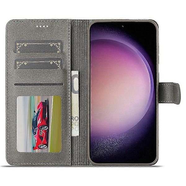 LC.IMEEKE Etui til Samsung Galaxy A16 5G/A16 4G Kalveskindsstruktur PU Læder Stand Wallet Telefon Cover Multicolor Style D