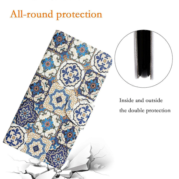 Til Samsung Galaxy A35 5G Etui Mønsterprint PU Læder Telefon Stand Cover Multicolor Retro Totem