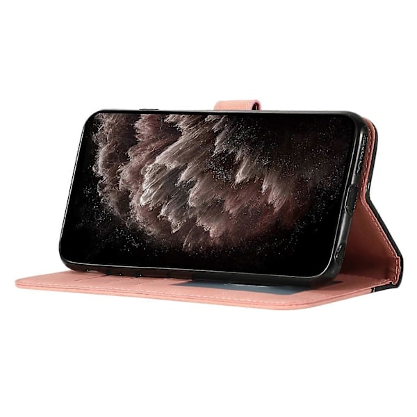 Fodral för Xiaomi 14T Färgskarvning Plånboksställ Läder Telefonfodral med Handledsrem Multicolor Style D